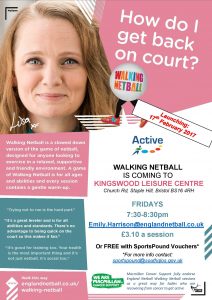 Kingswood Walking Netball Poster