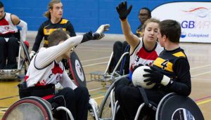 Mixed wheelchair rugby game